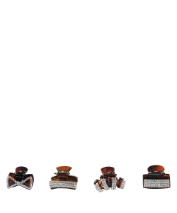 12 pieces Assorted Mini Hair Claw HW320002 TAN